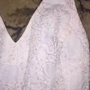 French Connection Pink Eyelet Halter Dress